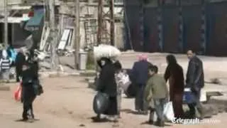 Residents return to Baba Amr- Syrian TV