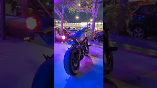 Yamaha XSR 900 and Kawasaki Z900 night video shoot at RiceBox Houston