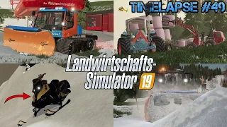 Eine gewaltige PISTENRAUPE & ein SCHNEEMOBIL im SCHNEECHAOS! ☃️💪🚜💨 | [LS19] - Timelapse #49