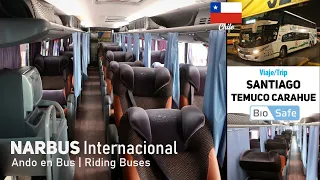 Viaje DEBUT BUSES BIOSAFE MARCOPOLO en Narbus Internacional, Santiago - Carahue | Ando en Bus