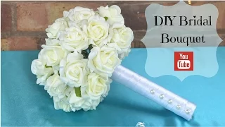 DIY Bridal Bouquet: How to create your own bridal wedding flowers bouquet using foam flowers.