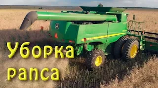 Уборка рапса! John Deere 9770 STS! Claas Lexion 480!