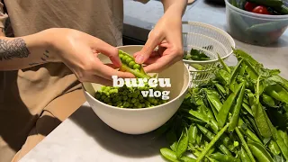 Living in Istanbul | cleaning my kitchen, green bean stew, silent vlog