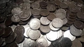#1 перебор 500+ монет Украины, номиналом 5 копеек. Нашёл 3 монеты с браком!