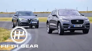 Fifth Gear: Shoot Out Jaguar F-Pace Vs Alfa Romeo Stelvio