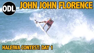 John John Florence Scores HIGHEST Heat Total Of The Day | Haleiwa Challenger 2021 | Raw Surf Footage