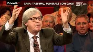 Vittorio Sgarbi: Per me pagare le tasse è immorale - Ballarò 15/12/2015