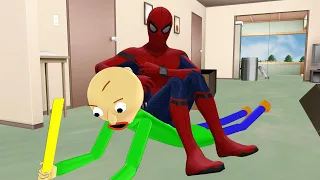 Baldi vs Spiderman - House Adventure (with Hulk Iron Man Deadpool) | Fazz160 Cartoon Animation #1