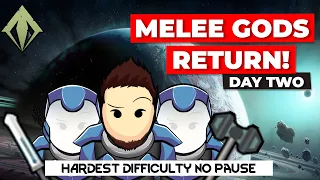 RimWorld Anomaly Melee Only! | 500% Difficulty, No Pause Day 2 [Melee Gods Return!]