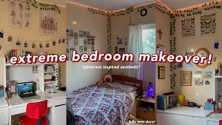 extreme ROOM MAKEOVER + transformation! pinterest inspired aesthetic room setup: dream bedroom