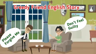 Greedy Friend Story in English | Animated English Story | Invite English