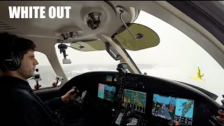 Landing in a Snowstorm! (Full Flight)