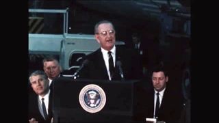 President Lyndon B. Johnson at Michoud Assembly Facility Pt. 1 No Sound (archival film)
