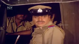 Chandru Kills His Goon To Escape From Police Ambarish | Inspector Krantikumar Kannada Movie Scene