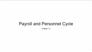 Auditing the Payroll cycle