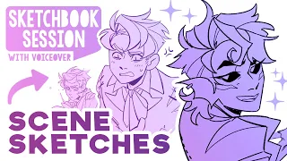Drawing my Tentacle Warlock AND HIS PATRON 👀🦑 | SKETCHBOOK SESSION