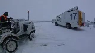 WORKING AT AN AIRPORT IN A SNOW STORM !!!
