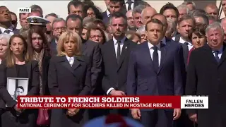 Tribute to French soldiers: coffins leave Saint-Louis Cathedral