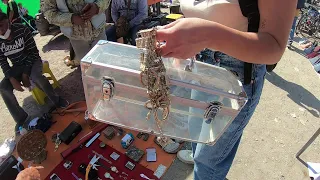 Comprando cháchara en el tianguis las Torres, Iztapalapa