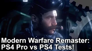 Call of Duty Modern Warfare Remastered PS4 Pro vs PS4 Frame-Rate Test