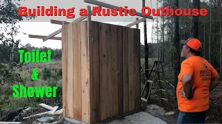 Building a Rustic Outdoor Bathroom with a Shower, Old Outhouse Style