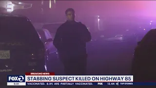 Person killed on Cupertino highway was triple-stabbing suspect, police say