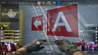 MLG 2016 CS:GO All Star Match - S1mple Double Knife kill ftw