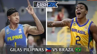 [ FIBA 2K14 ] Gilas Pilipinas vs Brazil | OT Gamepaly | Simulation Game Only