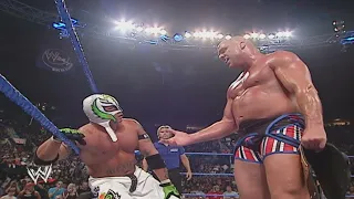 Wrestlemania Level Match on Smackdown   Rey Mysterio vs Kurt Angle