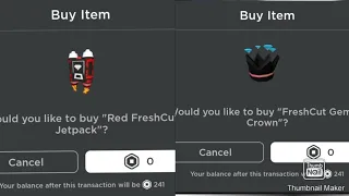 Sniping The "Red FreshCut Jetpack" And "FreshCut Gemmy Crown" ( Roblox UGC Limiteds )
