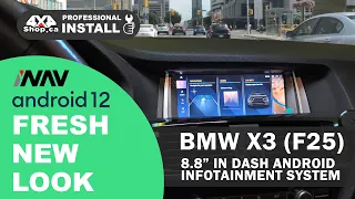 INFOTAINMENT UPGRADE INAV Android In Dash screen BMW X3 F25 Apple CarPlay Android Auto Google Maps