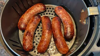 Air Fryer Bratwurst - cooking fresh brats in the air fryer - taste them and you'll be blown away!