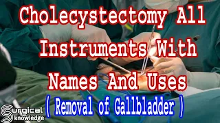 CHOLECYSTECTOMY INSTRUMENTS WITH NAMES AND USES