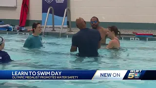 Olympian, world record holder joins Greater Cincinnati YMCA for Learn to Swim Day