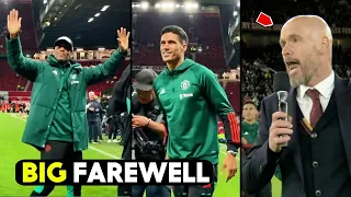 Raphael Varane & Anthony Martial Wave Emotional Farewell in Old Trafford With Man Utd Fans