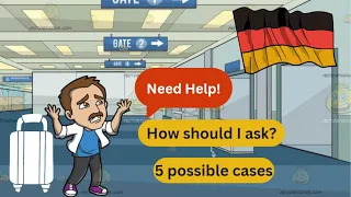 Learn 10 German sentences | Need help at the Airport | 5 possible situations for newcomer | +Advice