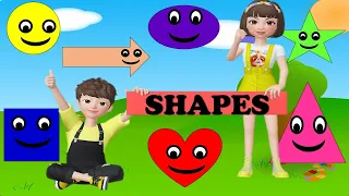 Learn Shapes in fun way, Shapes song for Kids| Preschool Learning Educational video, Funlearning