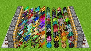 X500 New Swords and All Minecraft Mob's Eggs