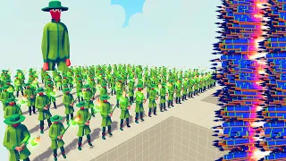 100X GREEN GUY ARMY + GIANT vs ALL OVERPOWERED UNITS TABS -Totally Accurate Battle Simulator