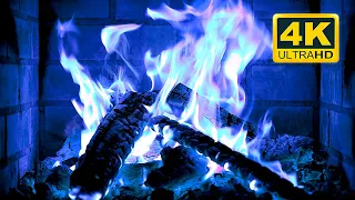 🔥🎃 Halloween Fireplace 4K (12 HOURS). Fireplace Ambience with Crackling Fire Sounds