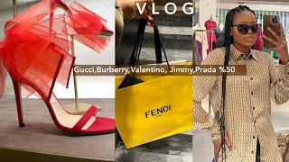 COME SHOPPING WITH ME BICESTER VILLAGE | Gucci,Jimmy, Burberry, Valentino, Prada  - %50 ￼❗️