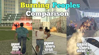 Burning Peoples Comparison | GTA Vice City vs San Andreas vs GTA 5 | Lockdown Gamerz