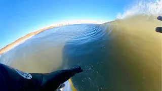 POV (RAW) LONGBOARD AND FISH SURFING OUTER BANKS AND VIRGINIA BEACH