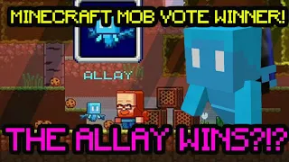 Allay WINS the MOB VOTE!? Minecraft Mob Vote 2021 reaction -Minecraft mob vote winner 2021 - Mc live