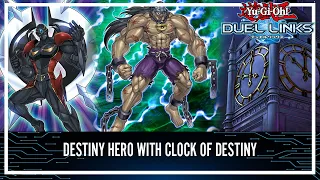 Destiny HERO with Destiny HERO - Dreadmaster - Clock of Destiny Skill [Yu-Gi-Oh! Duel Links]