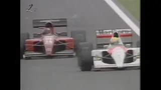 F1 1991, Senna vs. Alesi on the Spanish GP, no DRS!!! :)