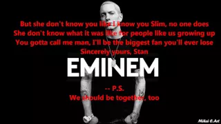 Eminem - Stan  ft Dido with LYRICS (clean, short version)