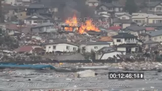 Otsuchi Japan Tsunami 2011 stock footage shot by an American