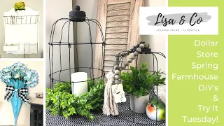 High End Dollar Store Spring Farmhouse DIY's  ||  Try It Tuesday  ||  Lisa & Company