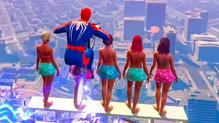 GTA 5 Water Ragdolls | SPIDERMAN Jumps/Fails #1 (Euphoria physics | Funny Moments)